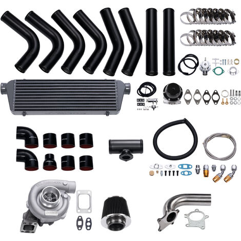 T3/T4 Turbo + Intercooler + Tubería + Línea de aceite Kit para BMW E46 330i