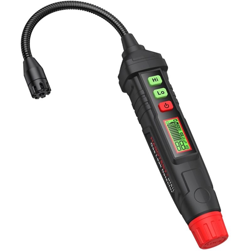 Durficst - HT61L Détecteur de fuite de gaz portable Testeurs de gaz combustibles de méthane Analyseur de concentration de gaz portable avec affichage