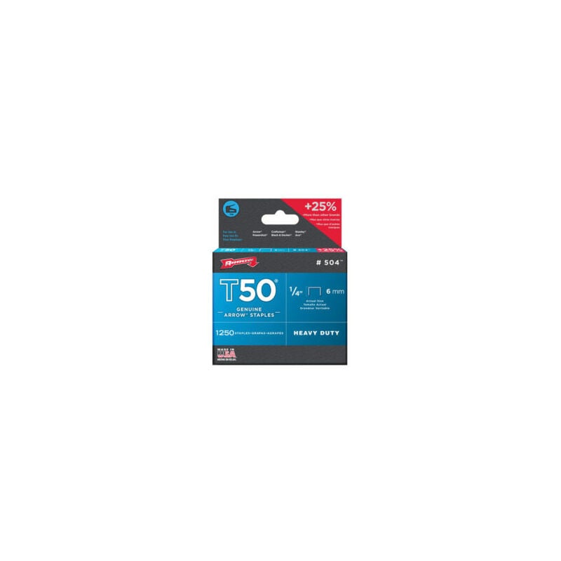 Arrow - T50 Staples 6mm (1/4in) Bulk Pack 5000