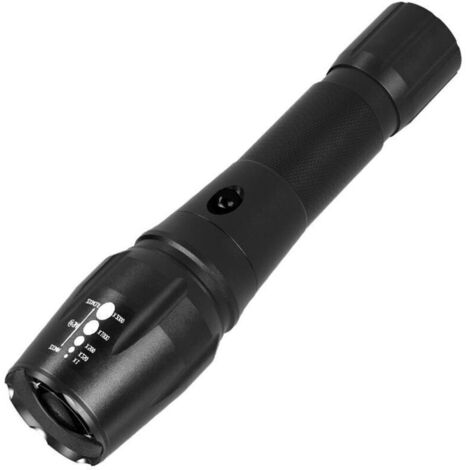 T6 10w lampe de poche à lumière forte LED en alliage d'aluminium zoom télescopique projecteur extérieur lampe de poche longue portée