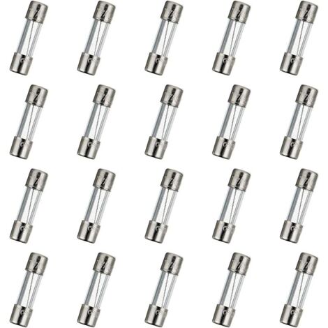 T7AL250V 20 pièces 5x20mm fusible en verre à fusion lente 7A 250V 0.2 x 0.78 pouces fusible à retardement