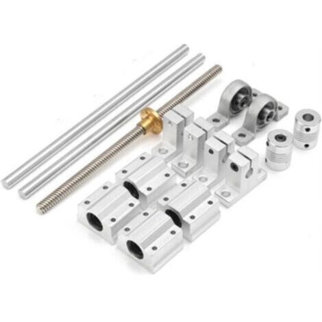 T8 Vis Sans Fin 8-400mm Bricolage Optique Guide Rail Roulement Siège Guide Linéaire Arbre
