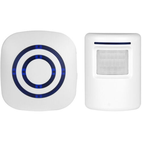 T801 Chime Drahtlose Türklingel PIR Bewegungsmelder Sensor für Home Shop Store (Weiß)