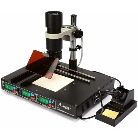 T862++ Station de soudage infrarouge pour retravail Station de soudage infrarouge de haute qualité avec station de soudure et soudure 15 à 35 mm SMD IRDA 800 W