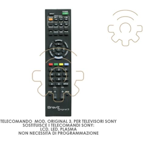 TA lA commande d&39origine 3 TV pour Sony LCD plasma LED TV prA te A  utiliser aucune programmation
