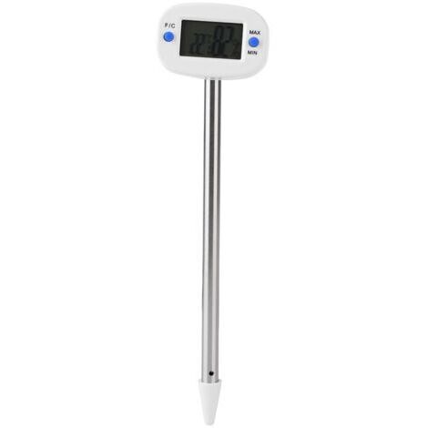 TA290 Mini-Digital-Elektronisches Boden-Thermohygrometer aus Edelstahl - Inklusive Batterie -