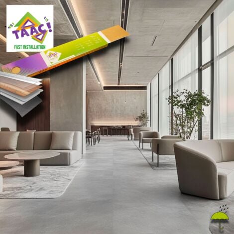 ETERNAL PARQUET TAAC il Pavimento SPC in Polvere di Pietra Fast-click 5mm (sp.4+1) eff. Cemento 610X305mm mod. ALTAIR