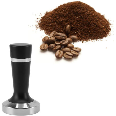 [Tab] + [2-in-1-Spender] + [für Kaffee] + [51 mm] + [Edelstahl/Aluminiumlegierung] + [Ergonomische Hülse] + [Flacher Boden]
