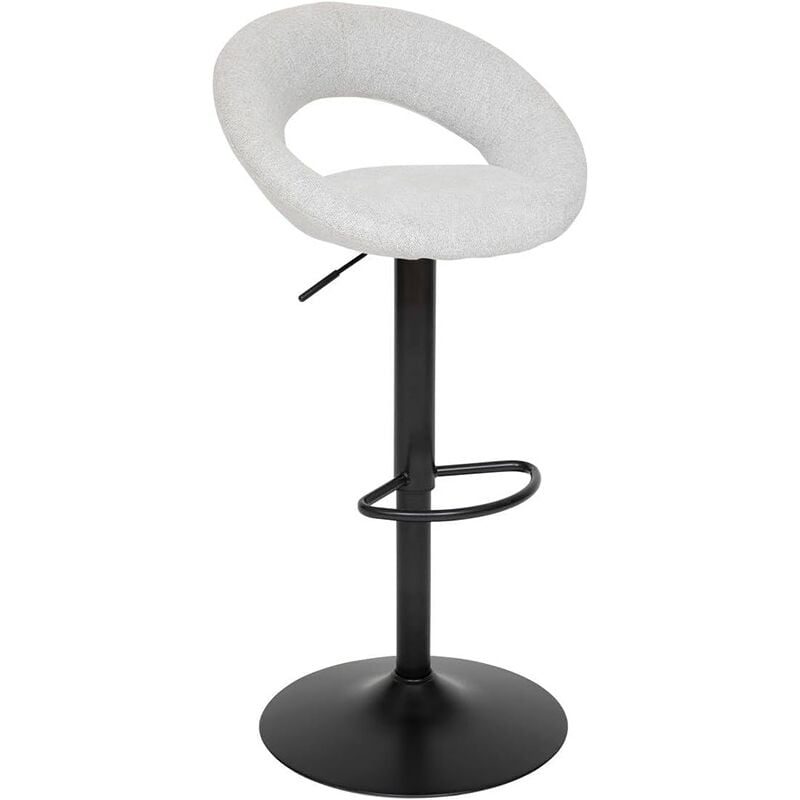 Atmosphera - Chaise de bar haute ajustable Sasha pu Gris Clair