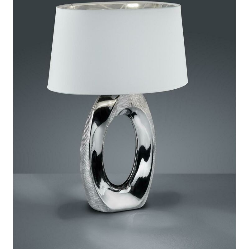 Image of Trio Lighting - italia taba lampada da tavolo grande attacco e27 60w colore argento r50521089