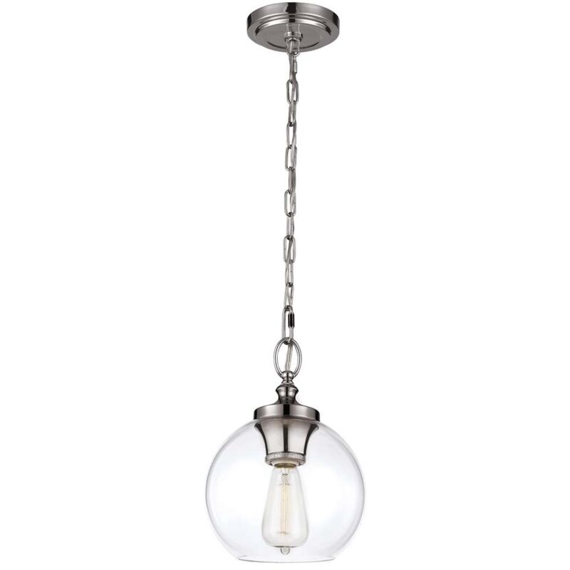 Elstead - Tabby - 1 Light Dome Decke Mini Anhänger Poliertes Nickel, E27