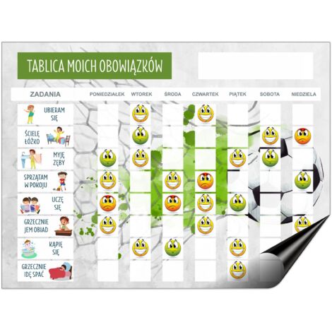 Tabella motivazionale dei compiti per un bambino Planner magnetico per frigorifero