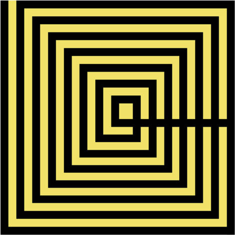 Tabelle 50x3x50 Optisches Methacrylat schwarz und gelb vertikaler Dekoration / Gemälde für alle Stile, um dem Haus eine Note zu verleihen
