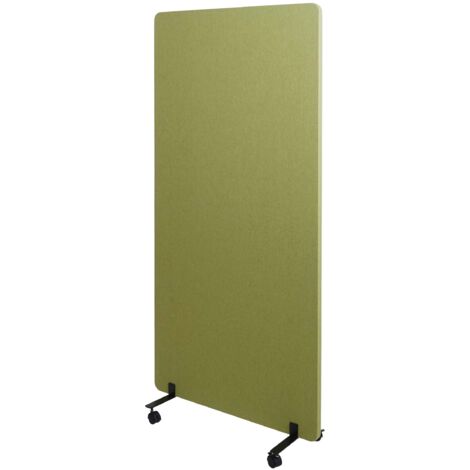Tabique acústico de doble pared biombo de oficina separador de espacios cartelera tela verde 167x80 cm 040006424