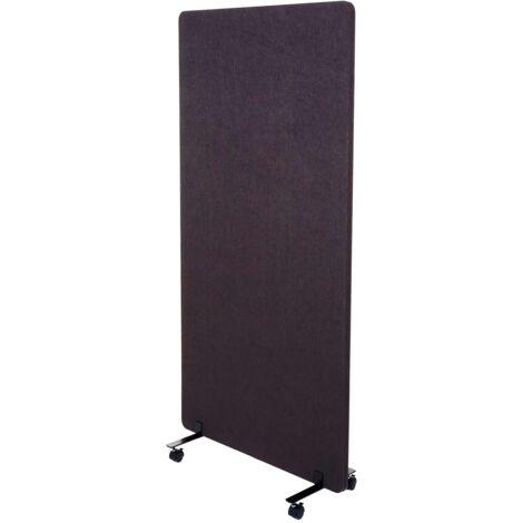 Tabique acústico para oficina separador de espacios tablón de anuncios de doble pared 167 x 80 cm tela marrón grisáceo 040006423
