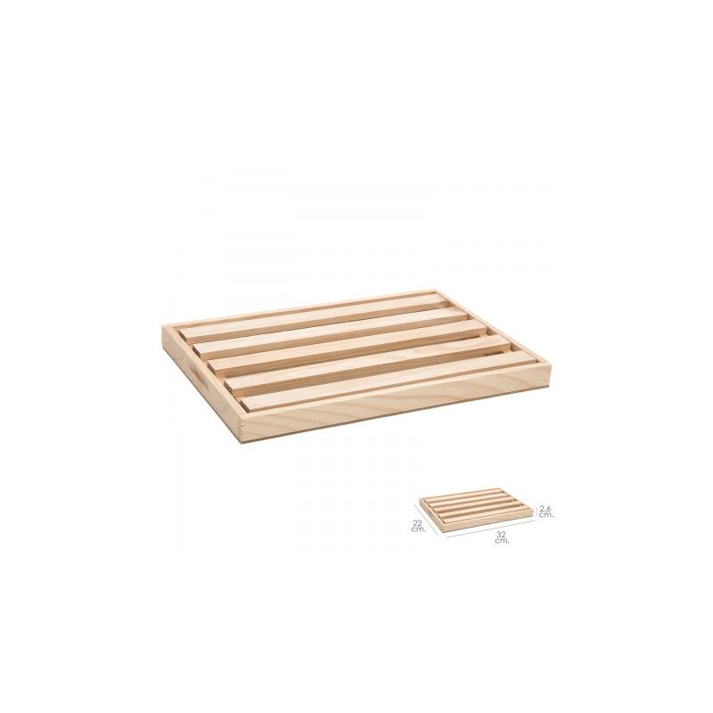 

Tabla corta pan madera con recoge migas 32 x 22 cm. - Oryx