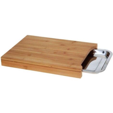 Tabla cortar bambu + bandeja 35x25 cm