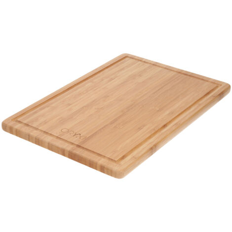 Tabla Cortar de Madera de Bambu Con Ranura 38x25,5 cm.
