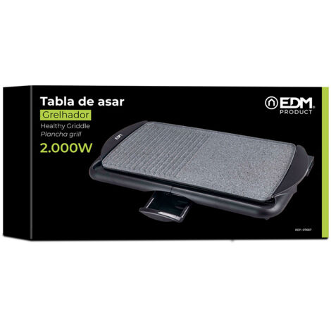 TABLA DE ASAR EFECTO PIEDRA 2000W 61,5x31x8cm EDM