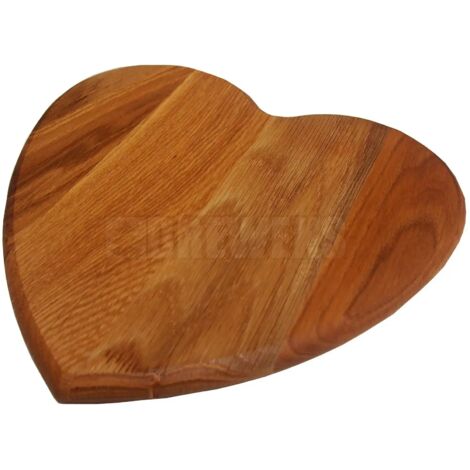 Tabla de cocina de roble en forma de corazón