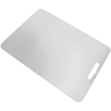 Tabla de cortar de metal grueso (Ti) para verduras, frutas, masa de pan y cocina, 36 x 25 cm / 14,2 x 9,8 pulgadas