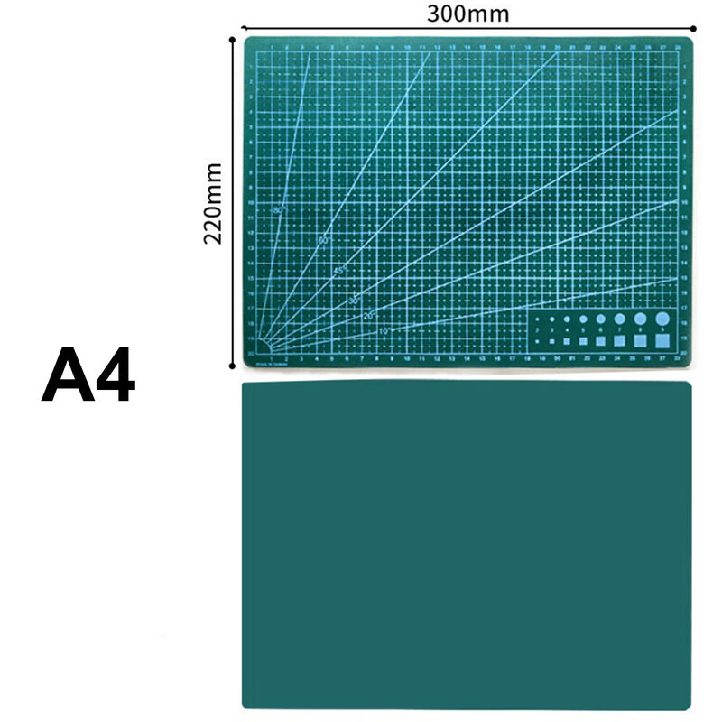 

Tabla de cortar de PVC Alfombrilla giratoria autocurativa Alfombrilla de corte de doble cara Herramienta de hobby para tallado,Verde, A4