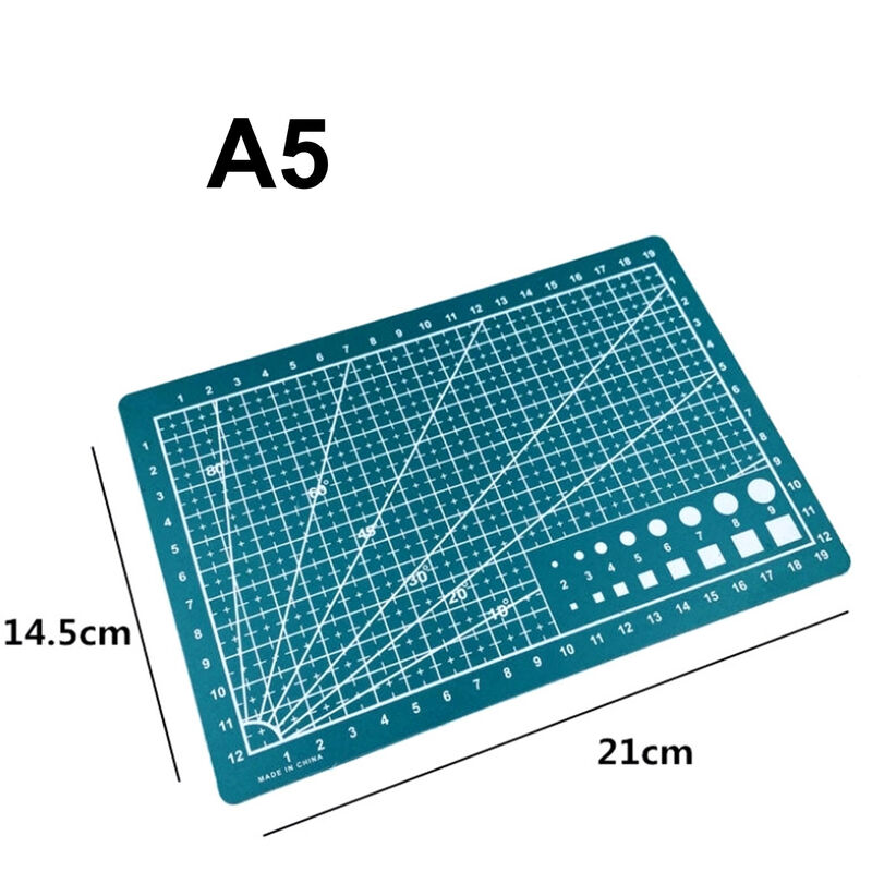 

Tabla de cortar de PVC Alfombrilla giratoria autocurativa Alfombrilla de corte de doble cara Talla Artesania Herramienta de hobby, Verde, A5