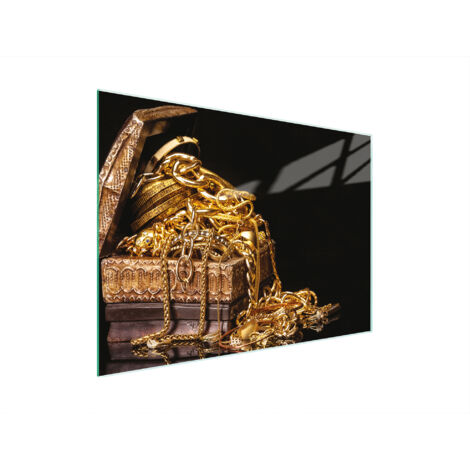 TABLA DE CORTAR DE VIDRIO 30x22 DORADO