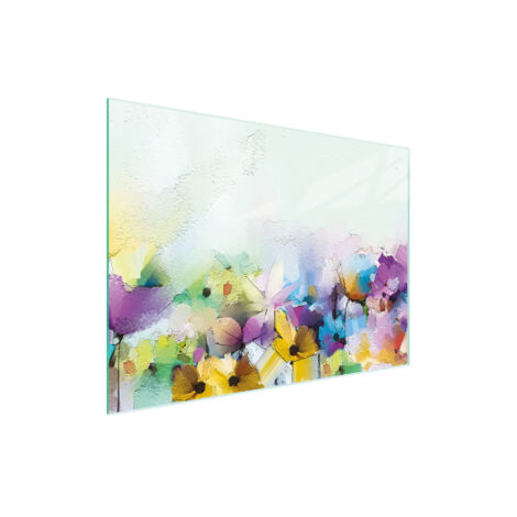 TABLA DE CORTAR DE VIDRIO 30x22 FLORES