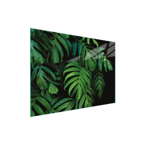 TABLA DE CORTAR DE VIDRIO 30x22 MONSTERA
