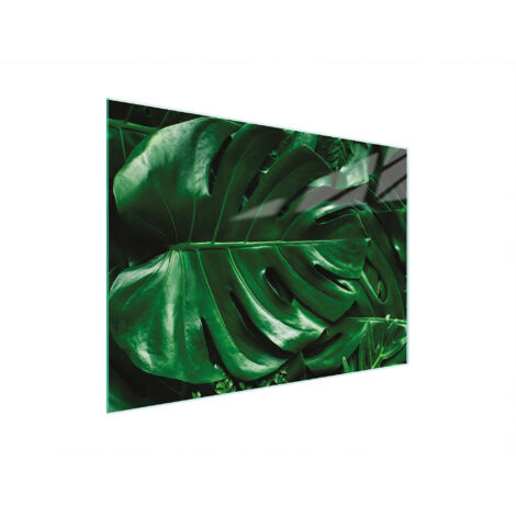 TABLA DE CORTAR DE VIDRIO 30x22 MONSTERA