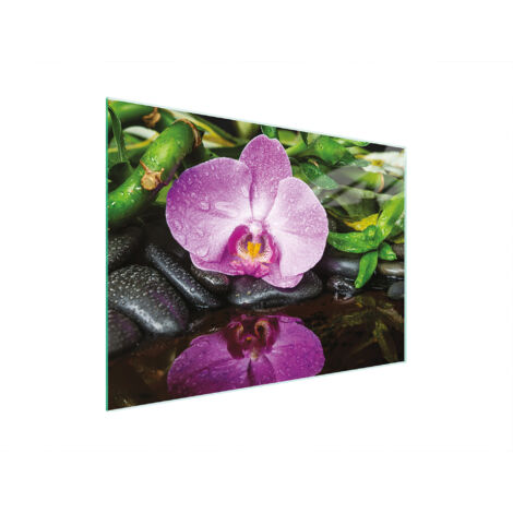 TABLA DE CORTAR DE VIDRIO 30x22 ORQUÍDEA