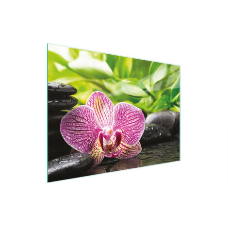 TABLA DE CORTAR DE VIDRIO 30x22 ORQUÍDEA