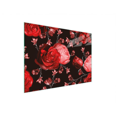 TABLA DE CORTAR DE VIDRIO 30x22 ROSAS