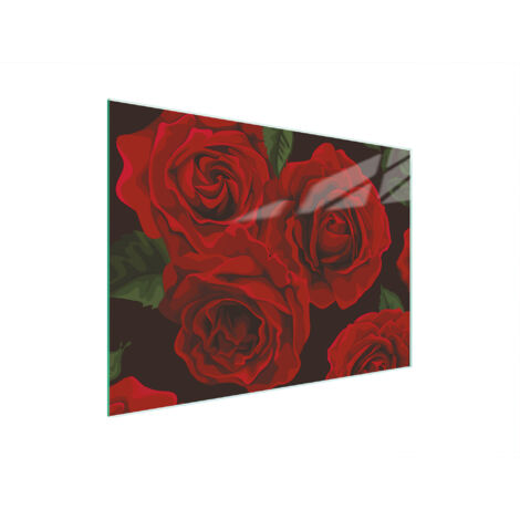 TABLA DE CORTAR DE VIDRIO 30x22 ROSAS