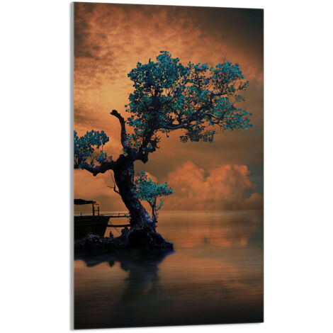 TABLA DE CORTAR DE VIDRIO 30x52 Árbol