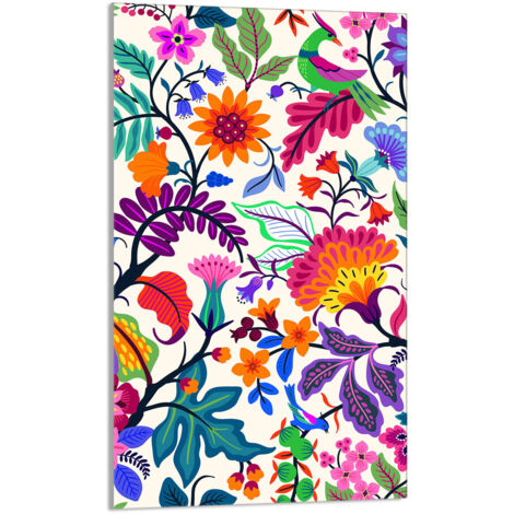 TABLA DE CORTAR DE VIDRIO 30x52 Flores