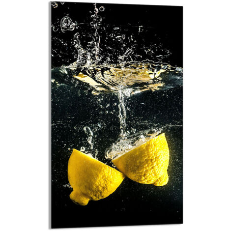 Tabla de cortar de vidrio 30x52 Limón