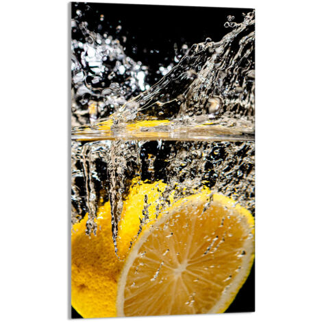 Tabla de cortar de vidrio 30x52 Limón