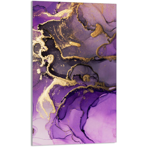 Tabla de cortar de vidrio 30x52 Morado