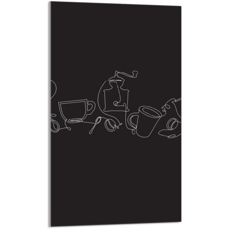 Tabla de cortar de vidrio 30x52 negra