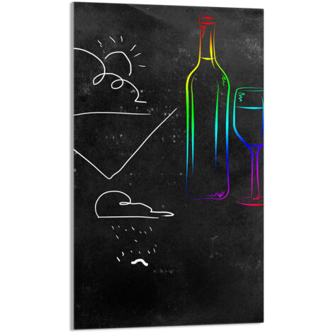 Tabla de cortar de vidrio 30x52 negra