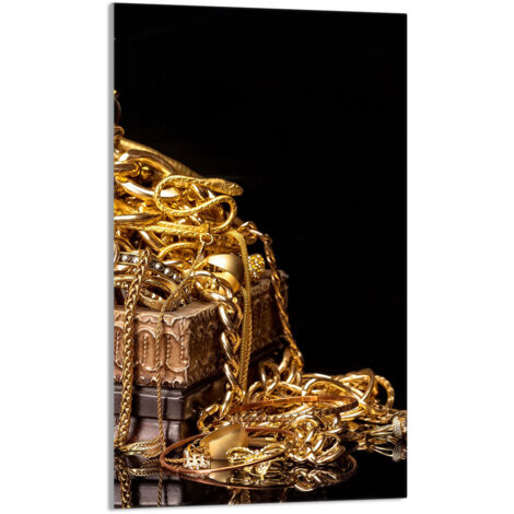 Tabla de cortar de vidrio 30x52 Oro