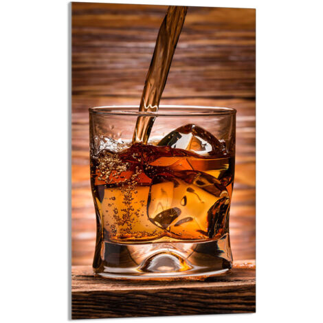 Tabla de cortar de vidrio 30x52 Whisky