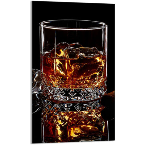 Tabla de cortar de vidrio 30x52 Whisky