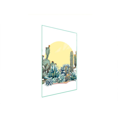 TABLA DE CORTAR DE VIDRIO 35x52 CACTUS