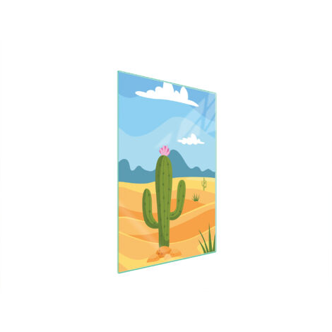 TABLA DE CORTAR DE VIDRIO 35x52 CACTUS