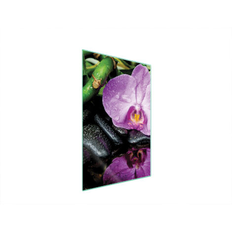TABLA DE CORTAR DE VIDRIO 35x52 ORQUÍDEA