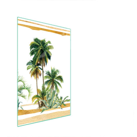 TABLA DE CORTAR DE VIDRIO 35x52 PALMERAS