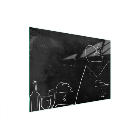 TABLA DE CORTAR DE VIDRIO 40x30 NEGRA